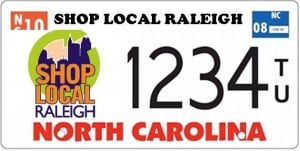SLR License Plate Shop Local Raleigh License Plate