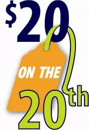 $20 on the 20th Specials