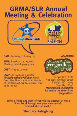 ANNUAL MEETING: We're all about that local- February 24 1 Raleigh Annual Meeting