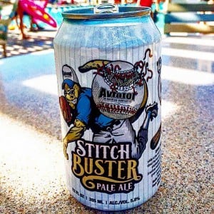 Holly Springs Salamanders to carry local beer 1 Stitch Buster beer can from Aviator Brewing in NC