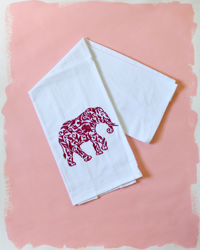 elephant dish towels