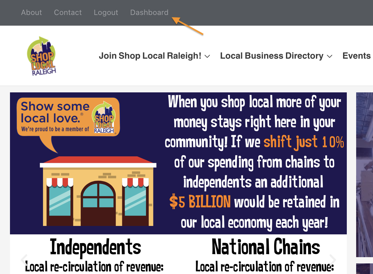 Renew SLR Annual Membership 3 Step 2 Dashboard