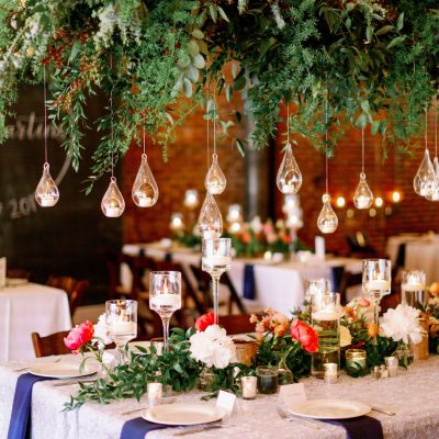 Petal and Oak Flower Arrangement Table Design
