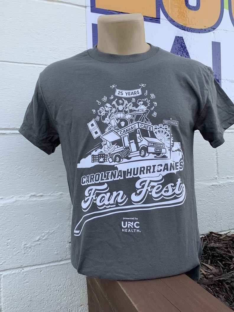 Carolina Hurricanes Fan Fest - Gray Short Sleeve T-Shirt 1 Gray Short Sleeve
