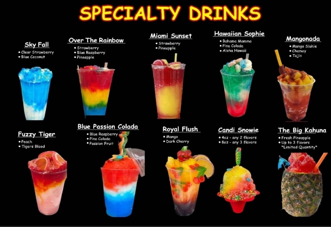 2023 Slushy Menu