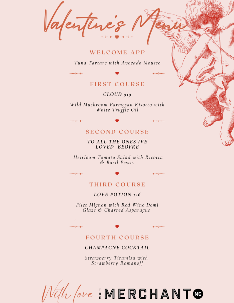 Savor the Love: Top Local Dining Spots for a Perfect Valentine's Day 3 Merchant Valentines Day Menu 2025