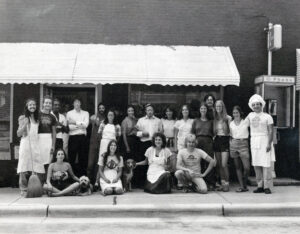 Arthur Gordon on the right end in chef's hat. Photo is from the mid to late 1970s.