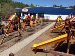 play systems and front of store