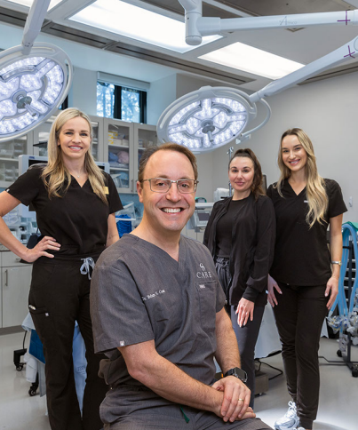 Dr.Coan in OR with Kim.Rachel.Bri