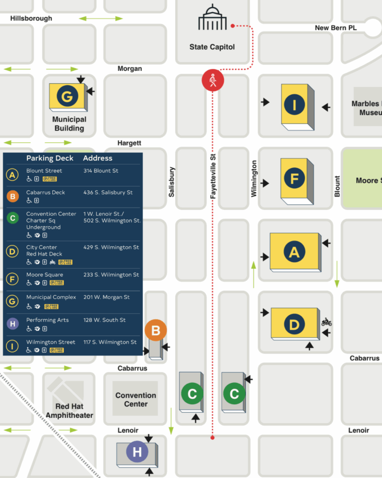 Raleigh Food Truck Rodeo Series 1 FTR Parking Map