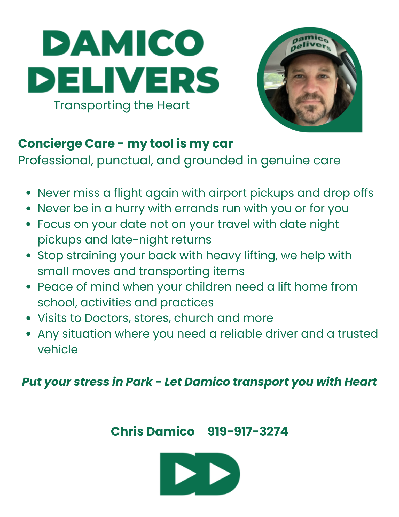 Damico Delivers Transporting The Heart Flyer Copy