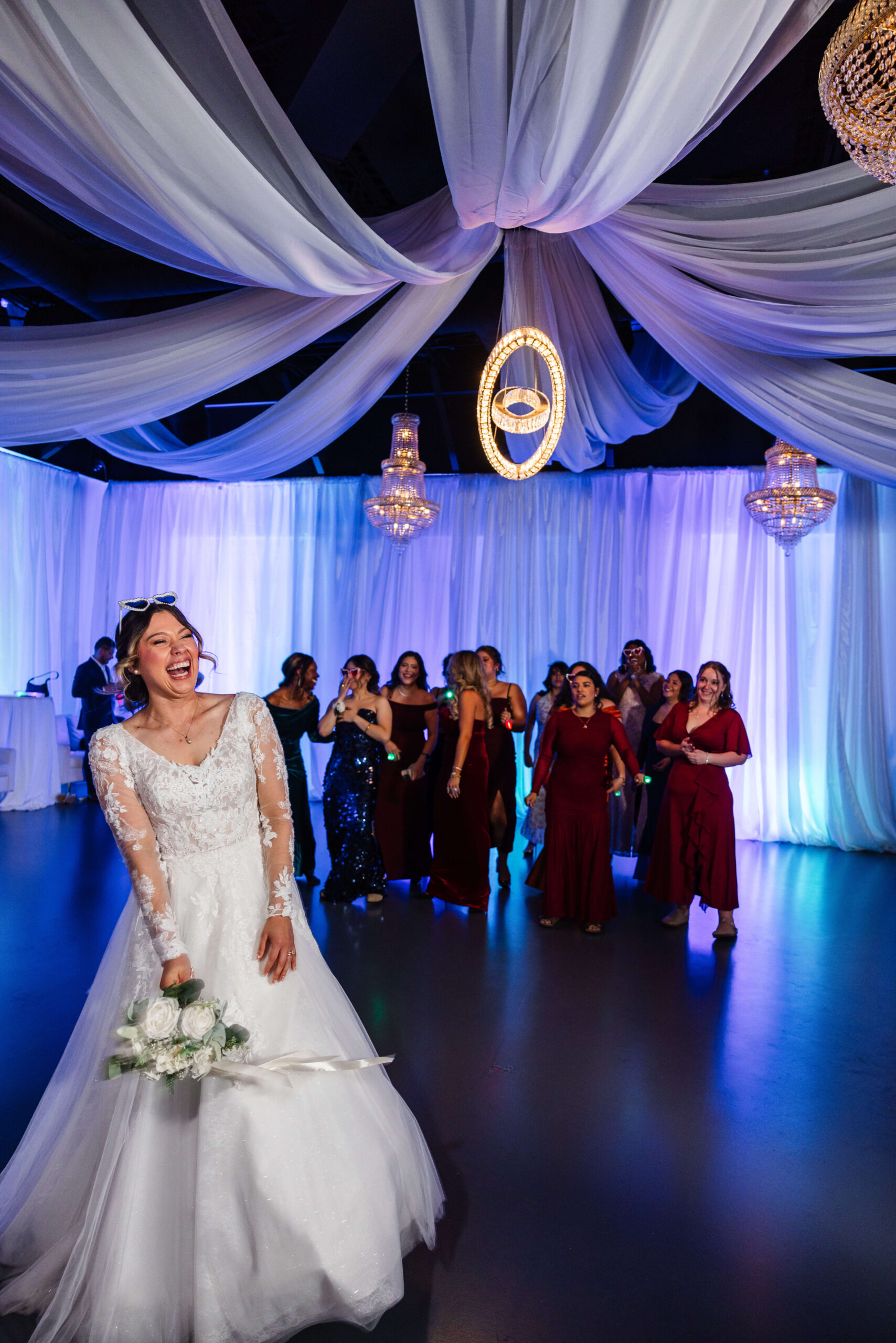 raleigh wedding dance floor toss